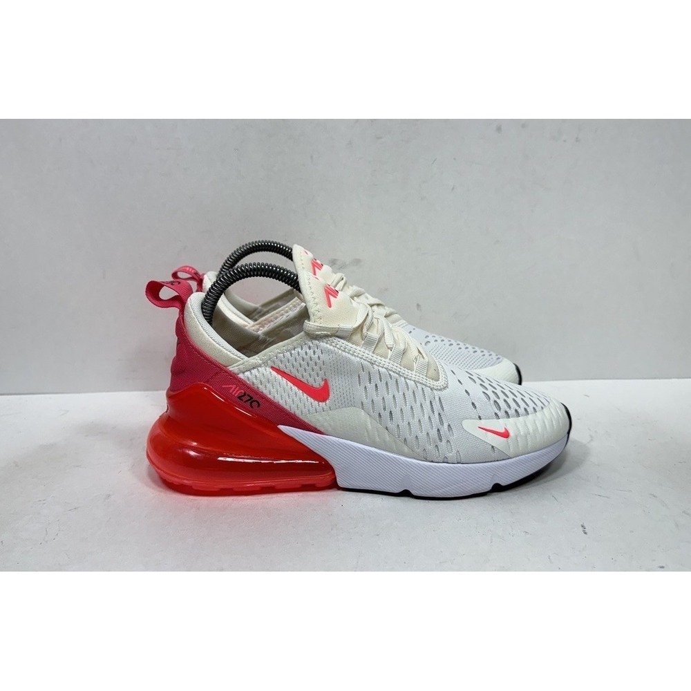 Nike Air Max 270 Running Shoes Sail Hot Punch Pink Women Sz 7.5 New AH6789-122